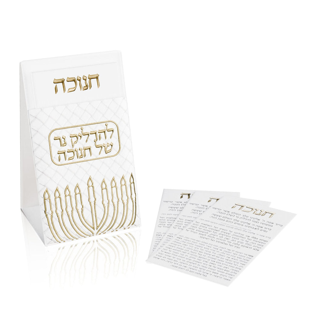 Leather Pouch Chanukah Brachos Set