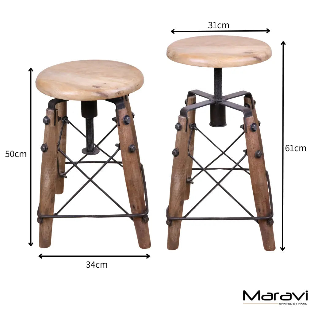 Chayana Adjustable Industrial Stool