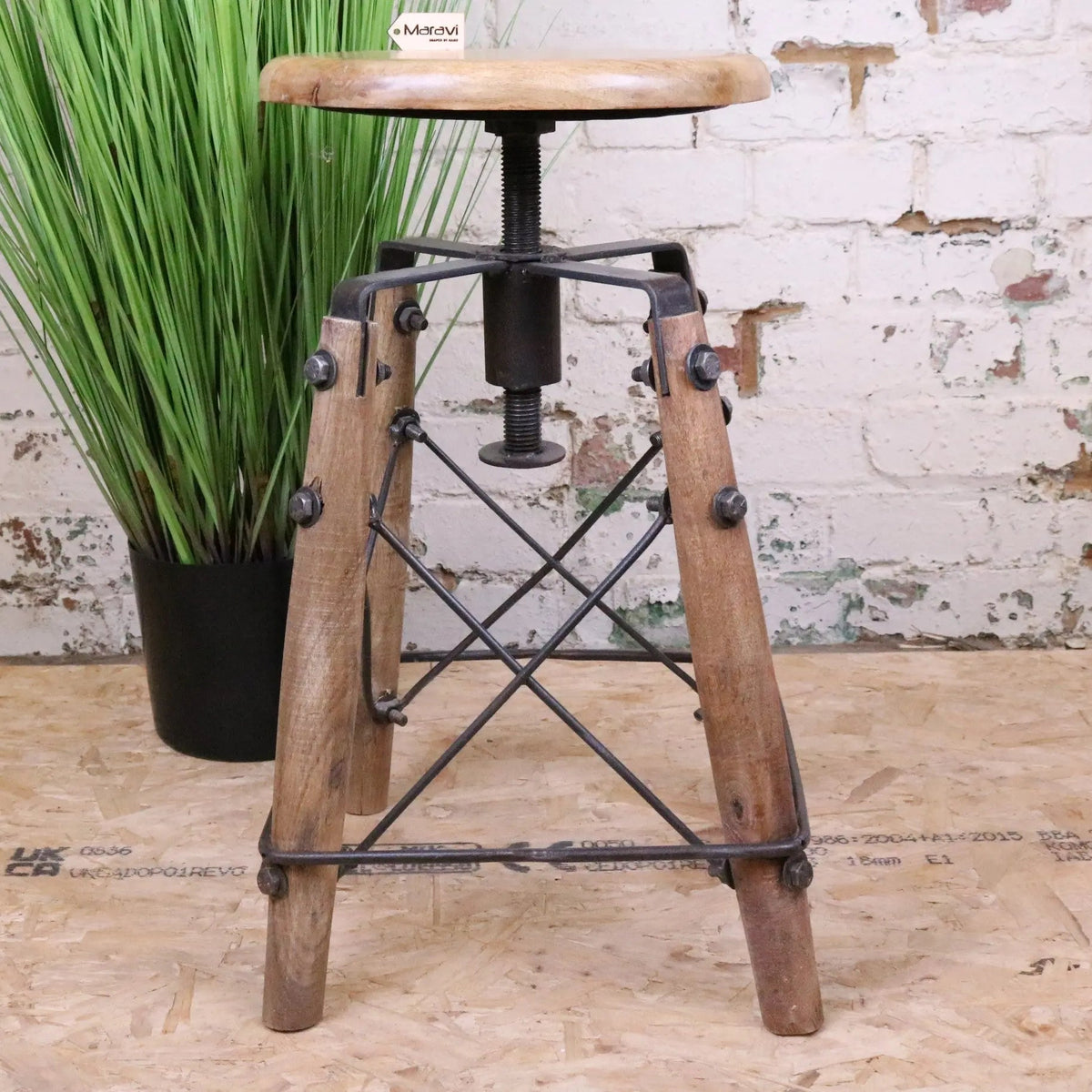 Chayana Adjustable Industrial Stool