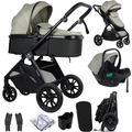 For Your Little One Cruise 3 In 1 Travel System With Car Seat - Pebble Sage (Free Cupholder And Seat Liner Included!)