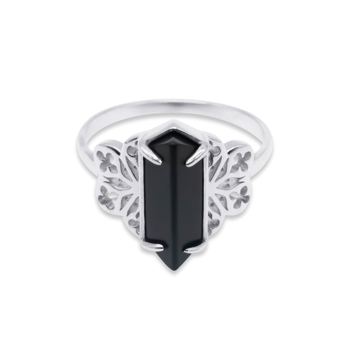 Repent Medieval Black Gemstone Ring
