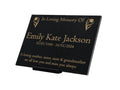 Granite Memorial Plaque, Daffodil Design, Personalised Engraved Tribute