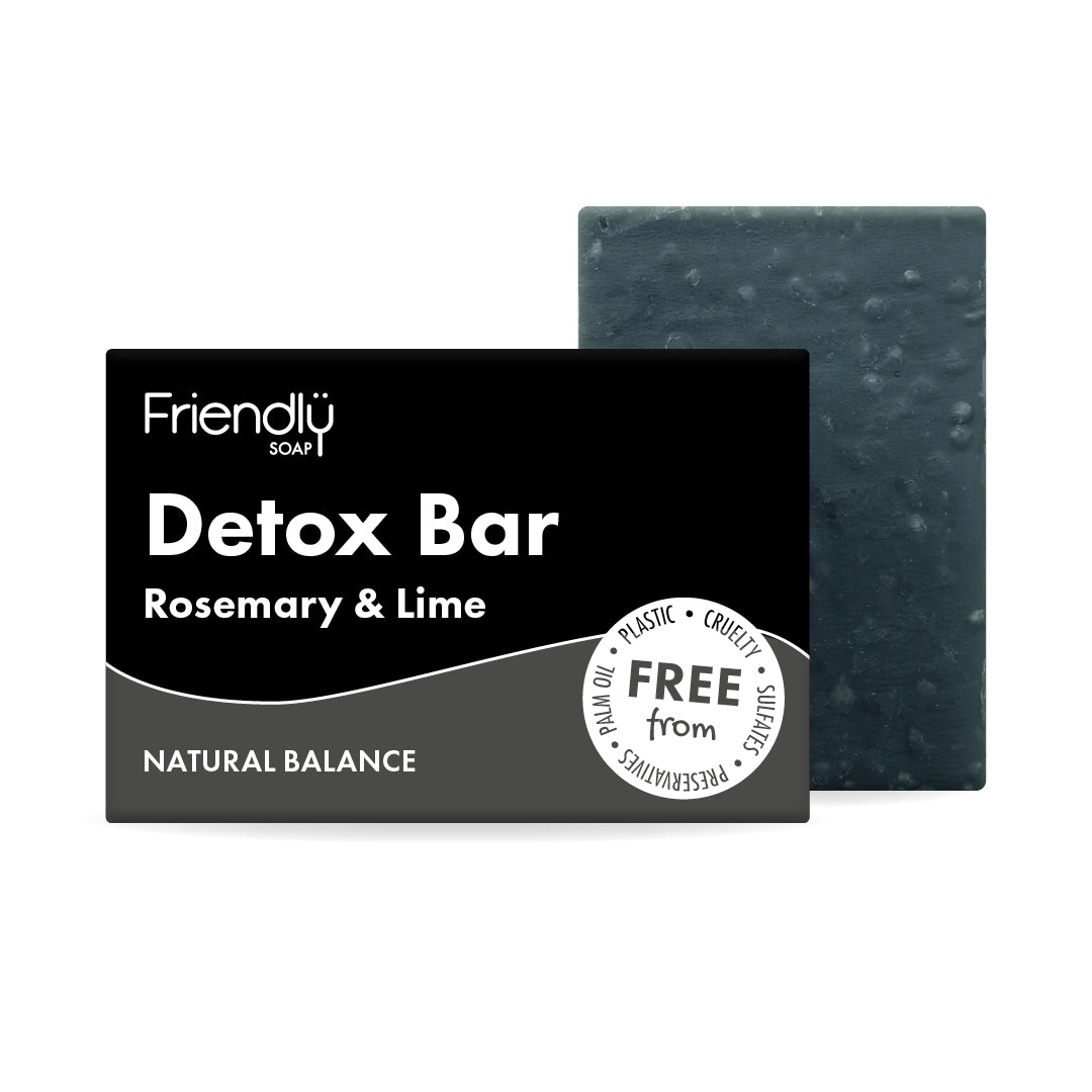 Natural Soap - Detox Bar - Activated Charcoal - Rosemary & Lime