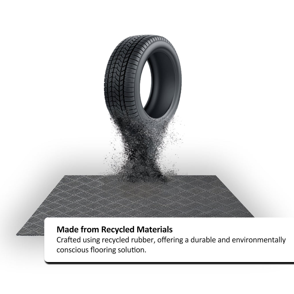 Recycled Rubber BBQ Floor Protection Mat - Custom Sizes