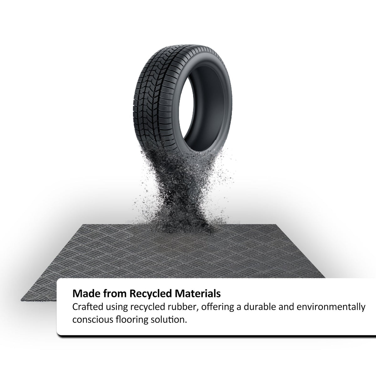Recycled Rubber BBQ Floor Protection Mat - Custom Sizes