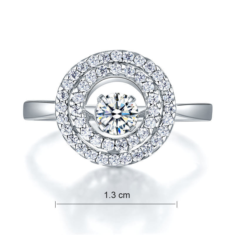 Crystal Dance halo ring