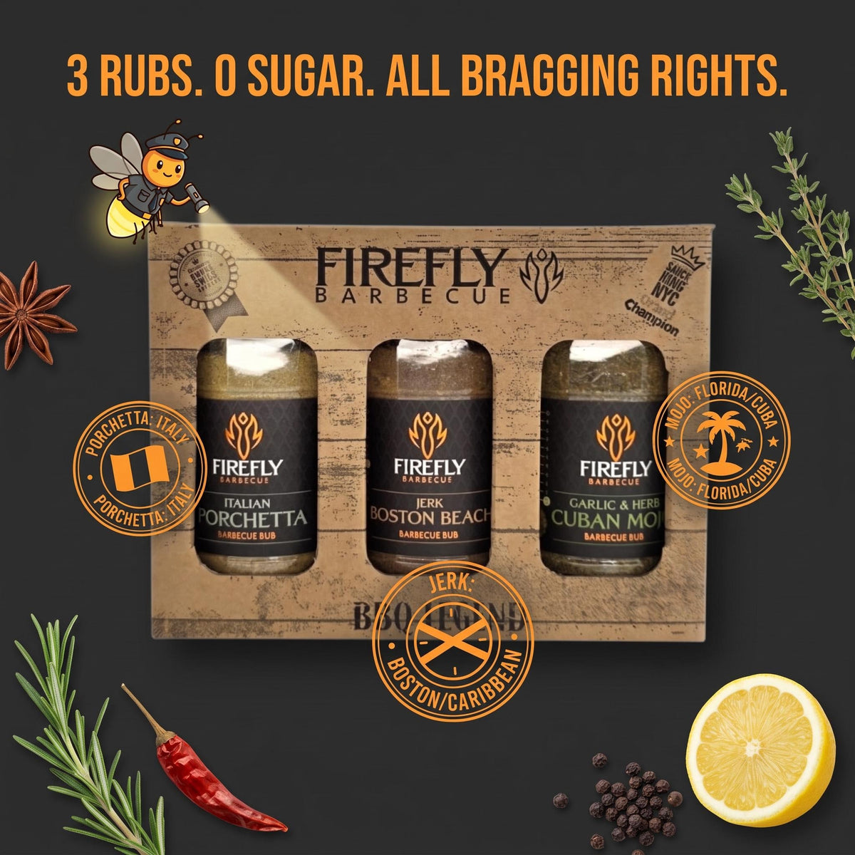 BBQ Legend - 3 Beefy BBQ Rub Gift Set