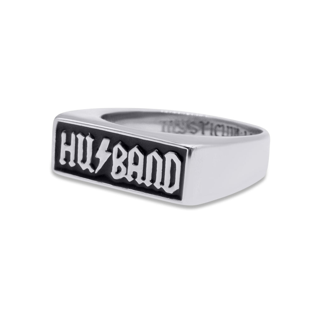 Husband Enamel Signet Ring