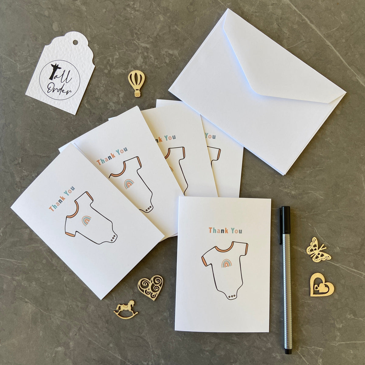 Baby Shower Thank You Note Card Set