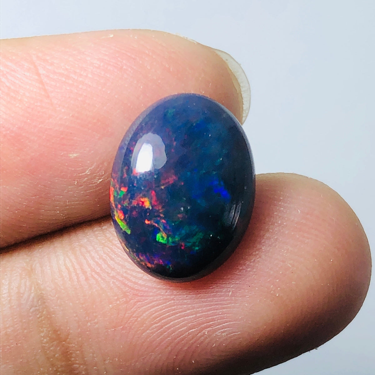 2.85ct Opal for Sale - Black Fire Opal - October Birthstone - 14x11mm