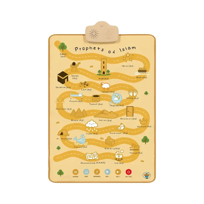 Prophets of Islam Interactive Audio Mat & Wall Art | Learn About the 25 Prophets Stories