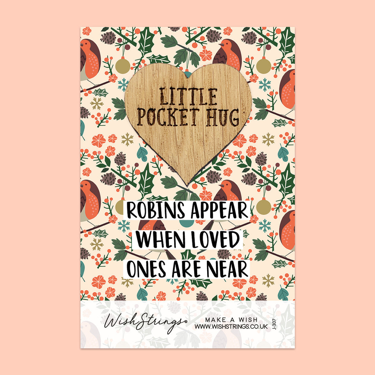 Pocket Hug - Robins Appear When Loved Ones Are Near | Thoughtful Sympathy Gift | Keepsake Token for Sending Hugs & Comforting Remembrance
