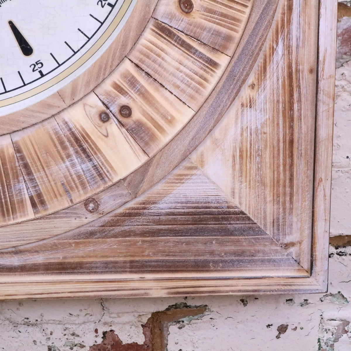 Large Square Wall Clock 80cm Antique Style