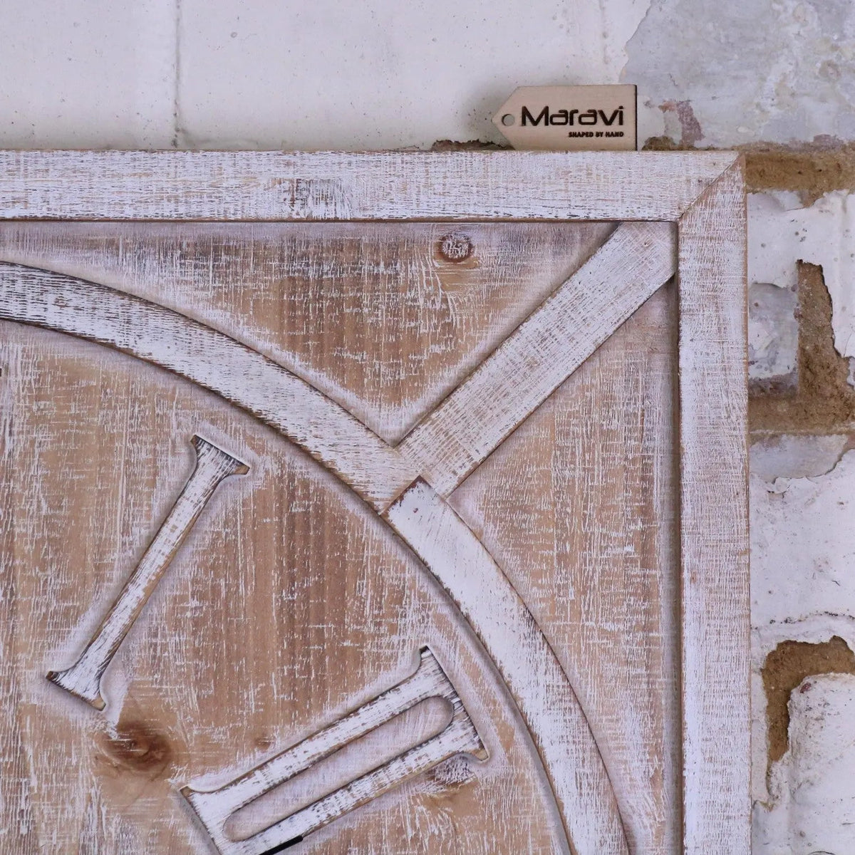 Large Square Wooden Clock 60cm 2 Colours