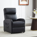 Leather Recliner Chair with Adjustable Leg Rest – Home Armchair Seat Side Pocket