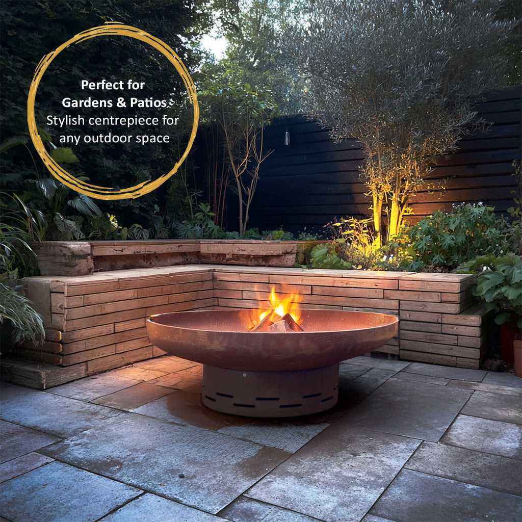 Heavy-Duty Pre-Rusted Metal Corten Steel Round Firepit
