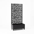 Metal Indoor/Outdoor Privacy Screen with Plant Pot - Maze