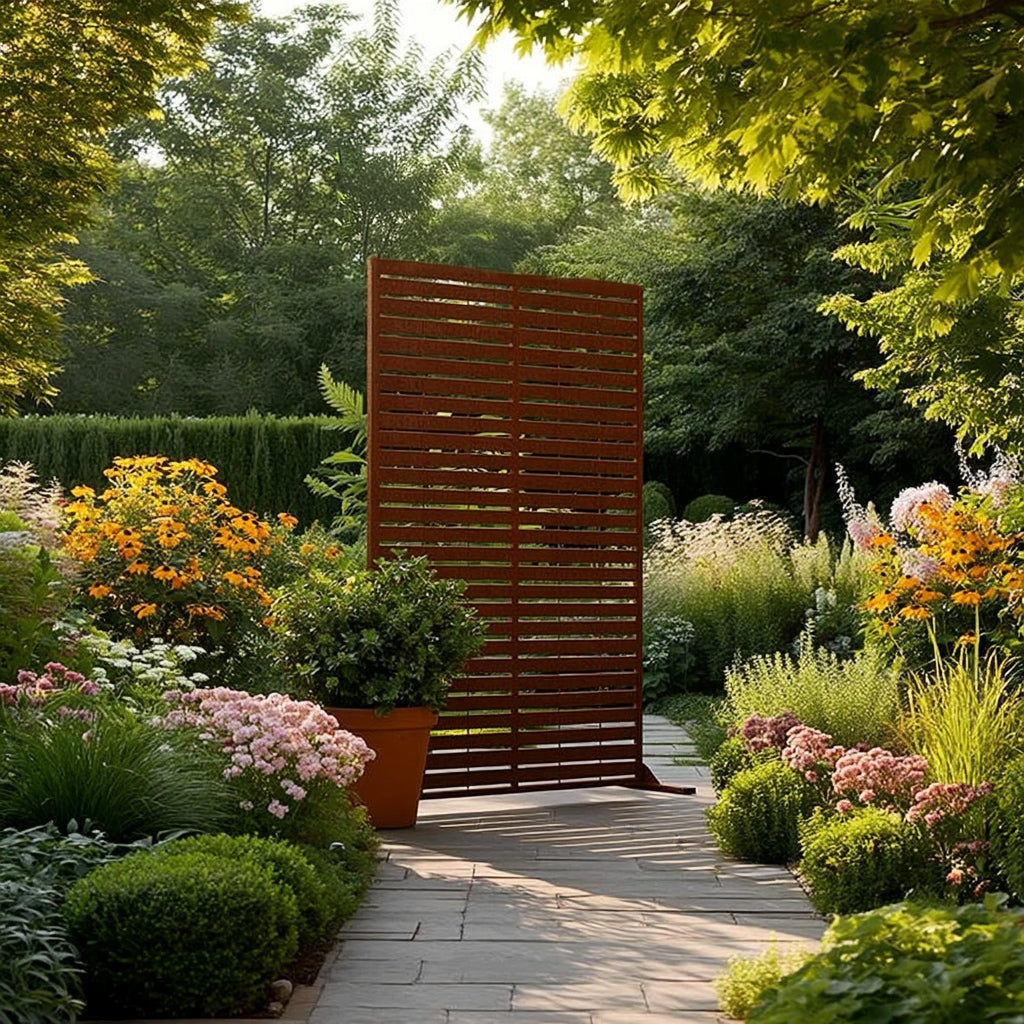 Metal Indoor/Outdoor Privacy Screen 90cm x 180cm - Slats