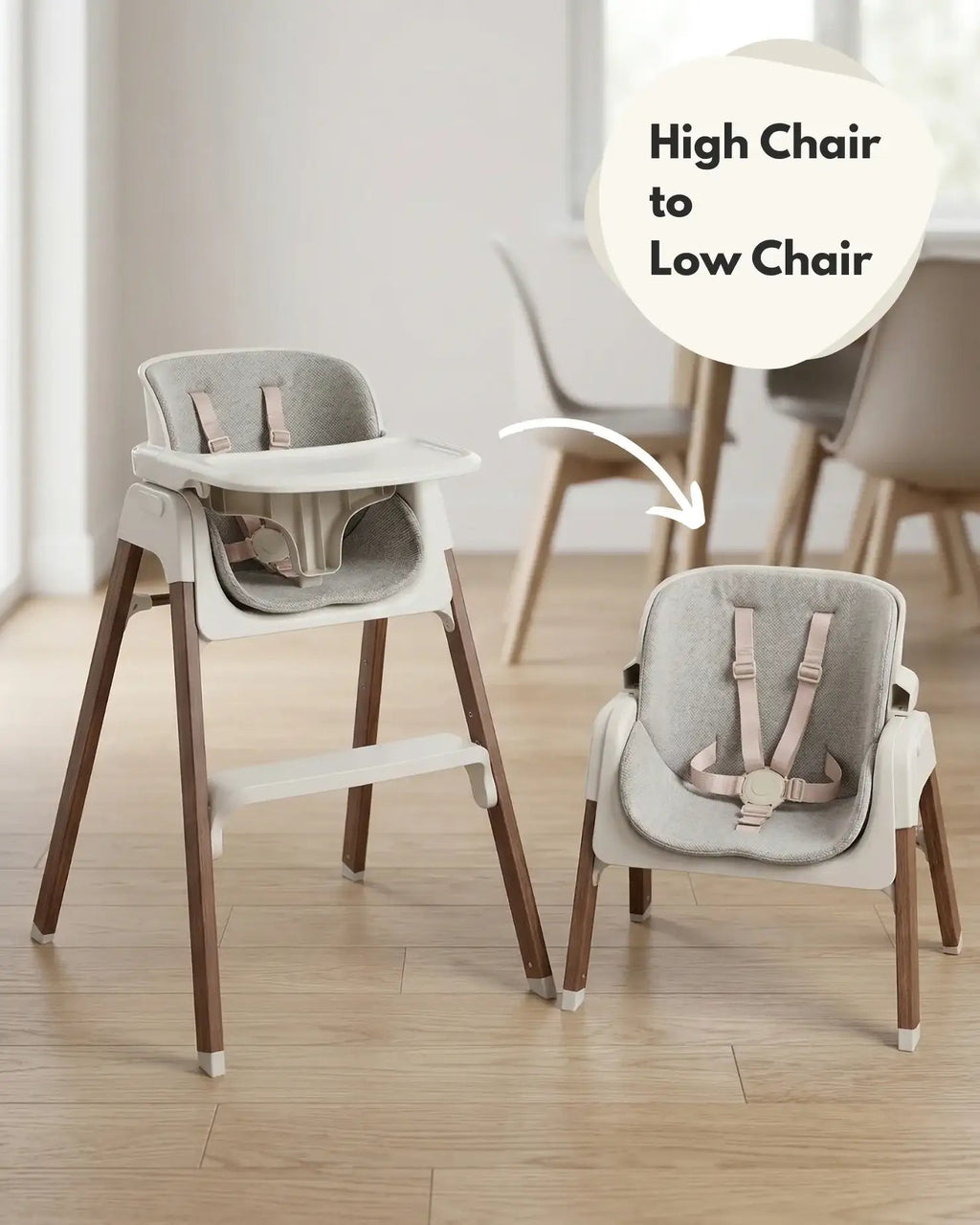 Neyo 2-in-1 High Chair - Beige