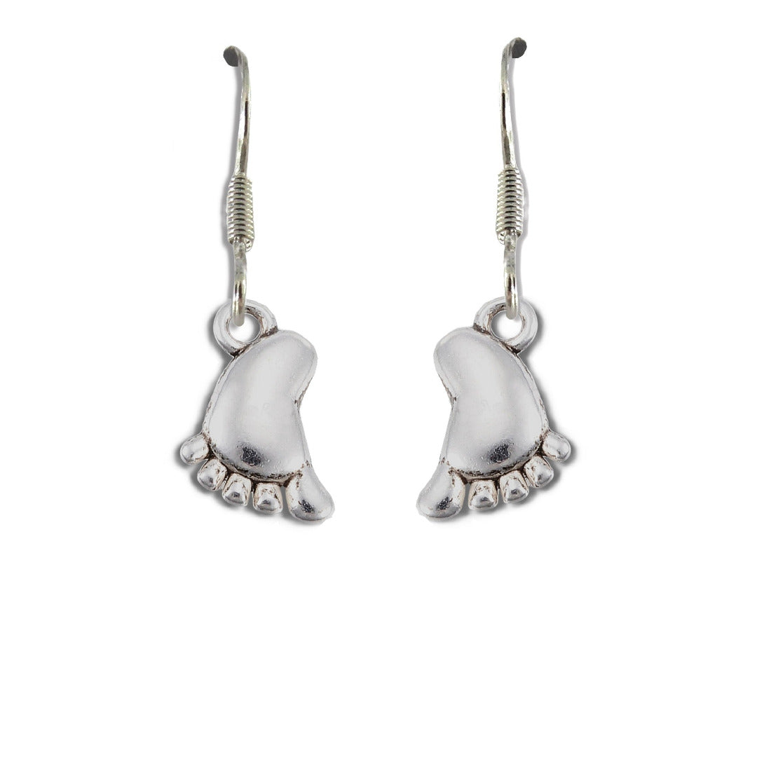 Baby Foot Drop Earrings - Baby Shower Gift