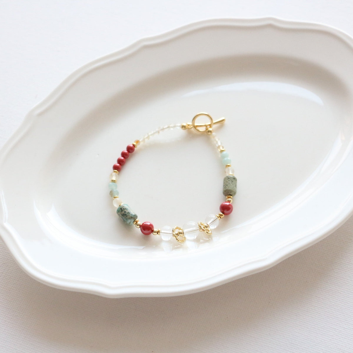 Jekira God of Wealth Red Gemstone Jewelry Set