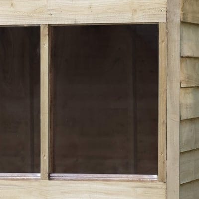 4LIFE Overlap Pressure Treated Apex Shed Double Door - All Sizes