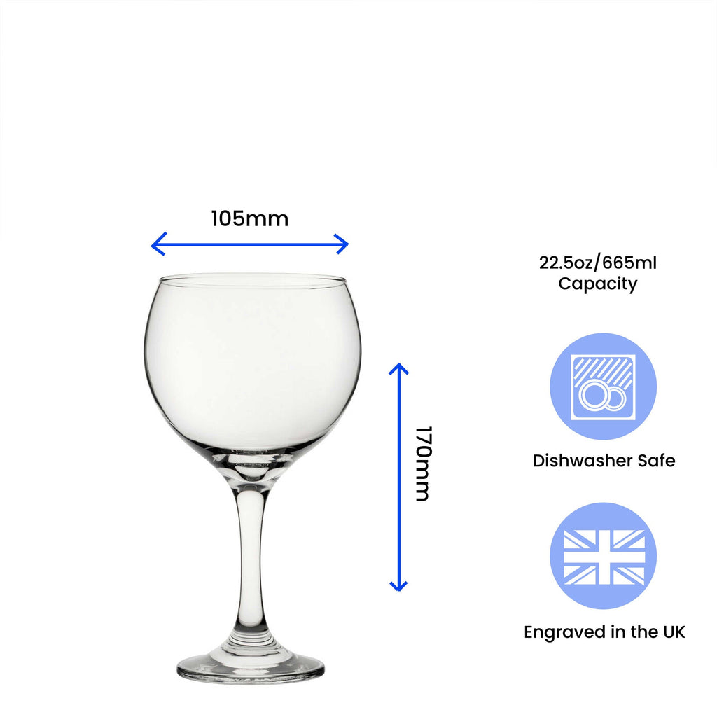 Engraved Gin Balloon with World's Best Girlfriend Design