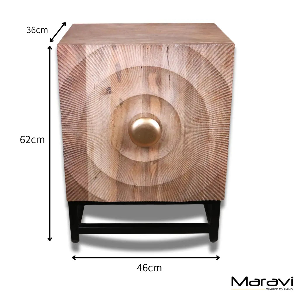 Parika Mango Wood Bedside Cabinet