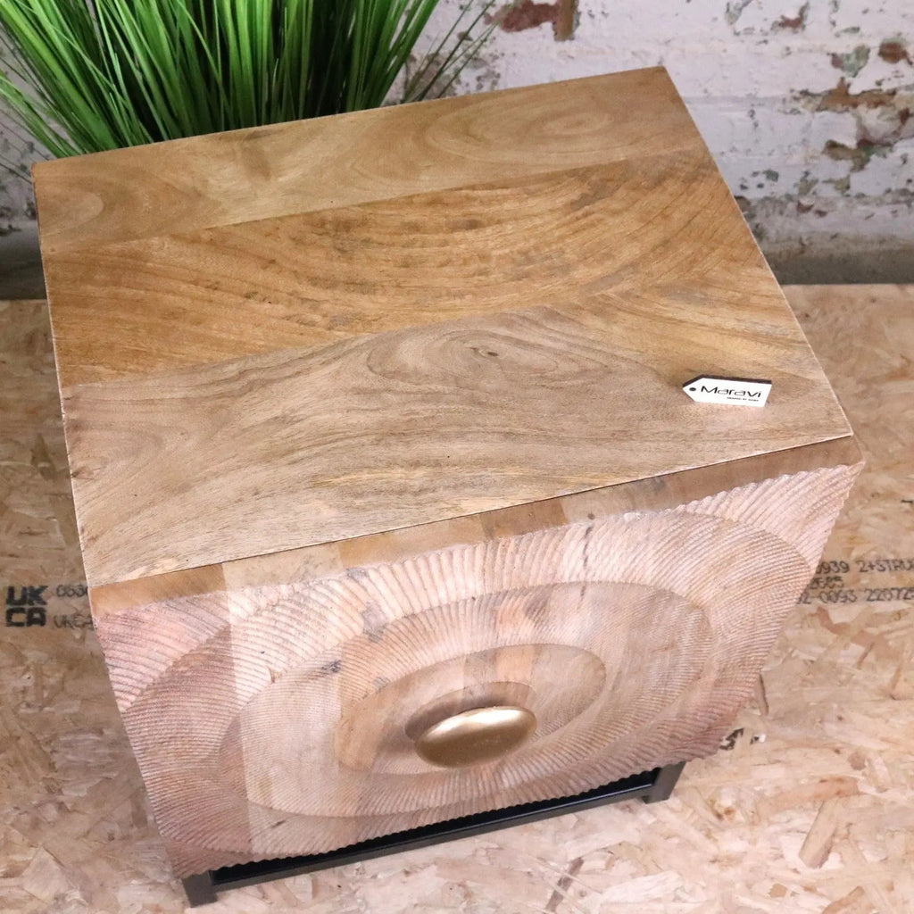 Parika Mango Wood Bedside Cabinet