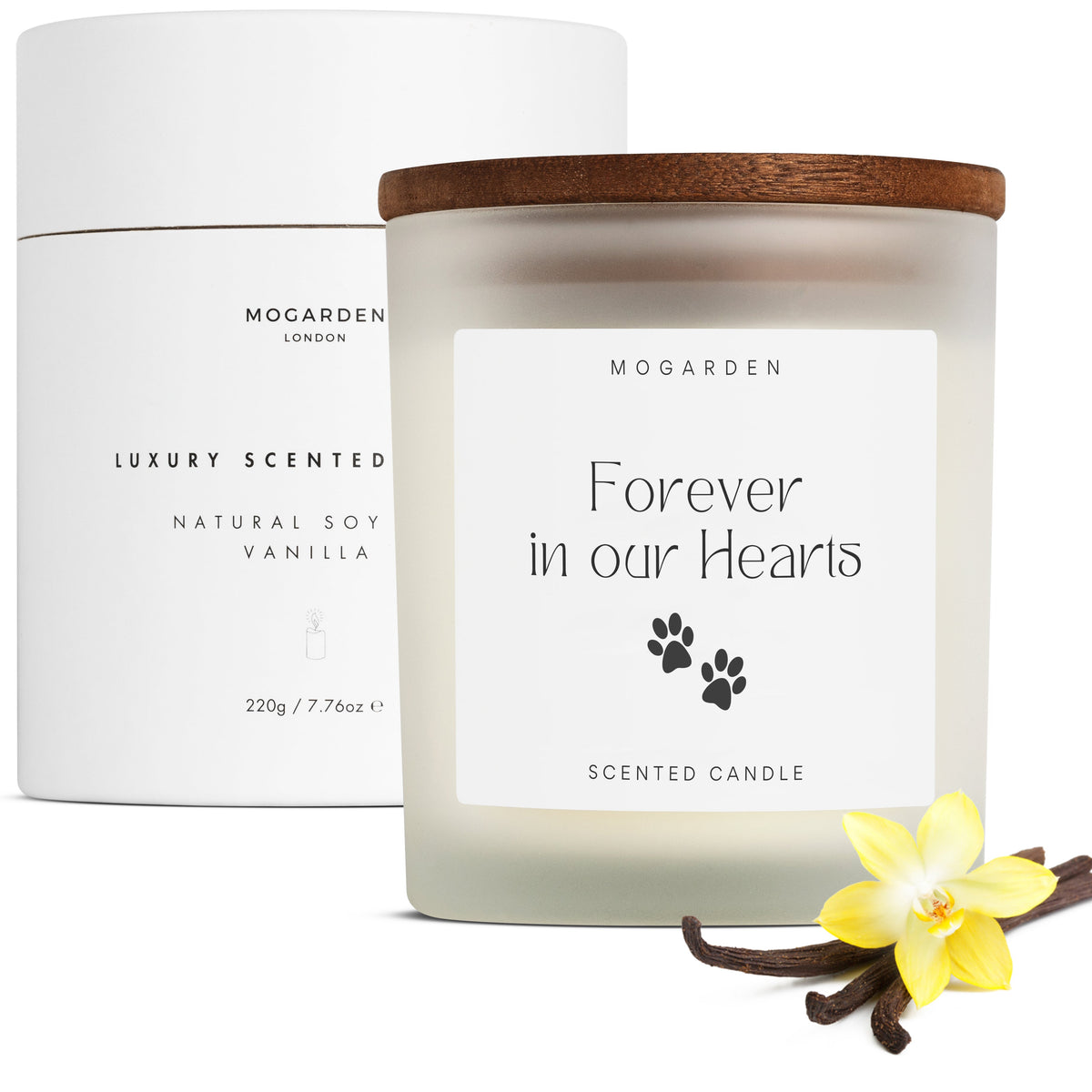 Luxury Dog Memorial Candle – Vanilla Soy Pet Remembrance Gift