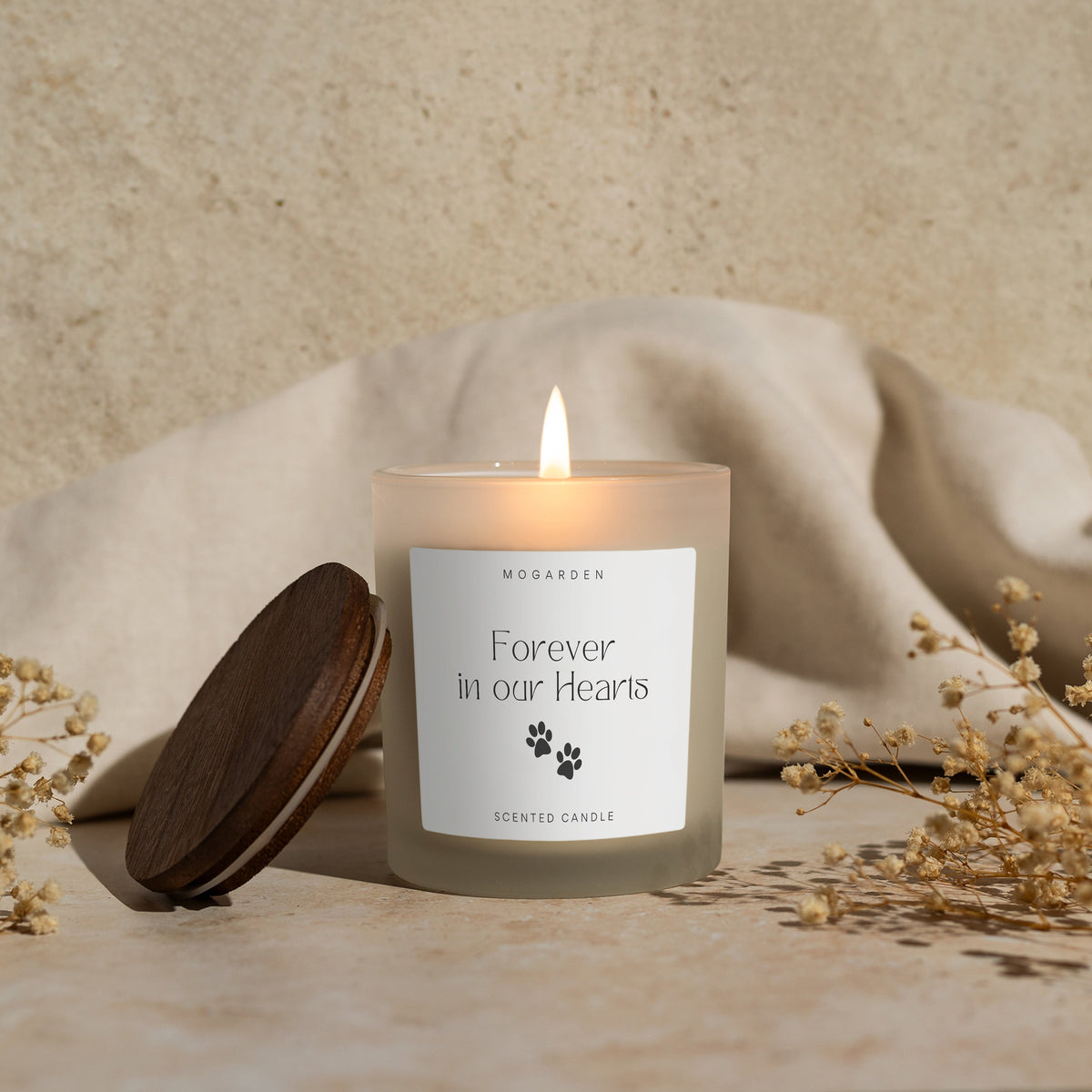 Luxury Dog Memorial Candle – Vanilla Soy Pet Remembrance Gift