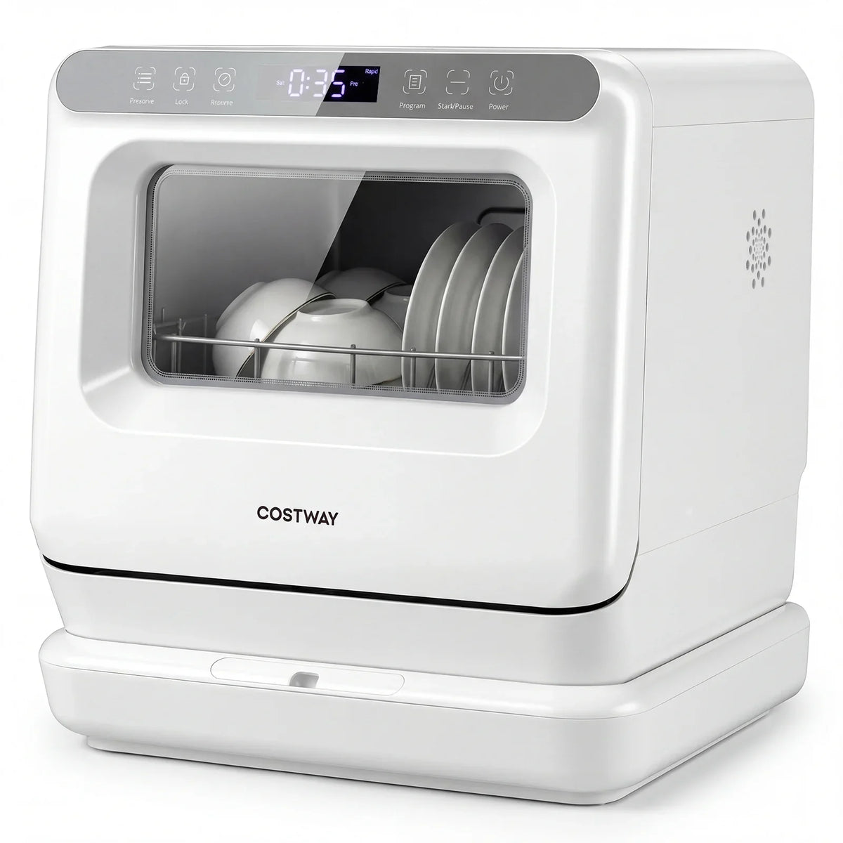Portable Dishwasher with Preserve Function and 6 Programs