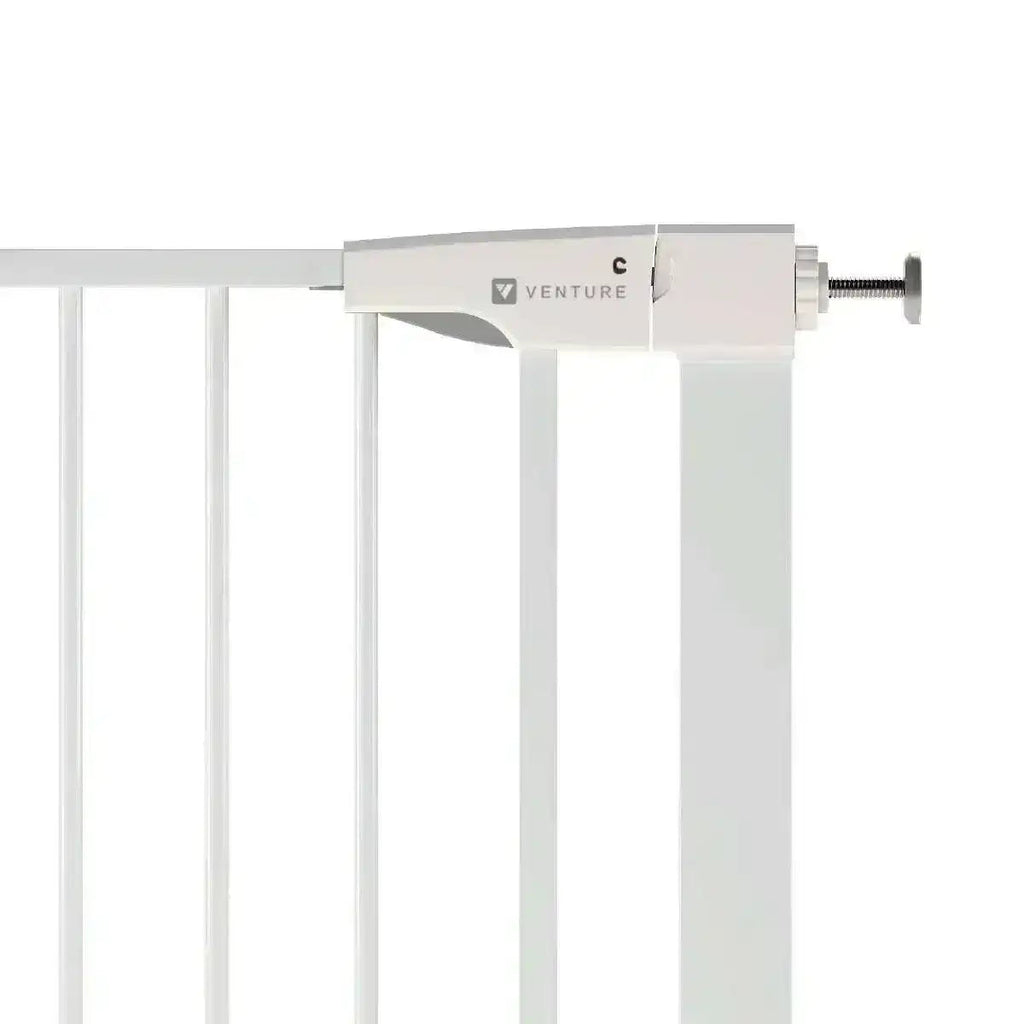 Venture Q-Fix 110cm Extra Tall Pressure Fit Baby & Pet Safety Gate - 73-80cm - White