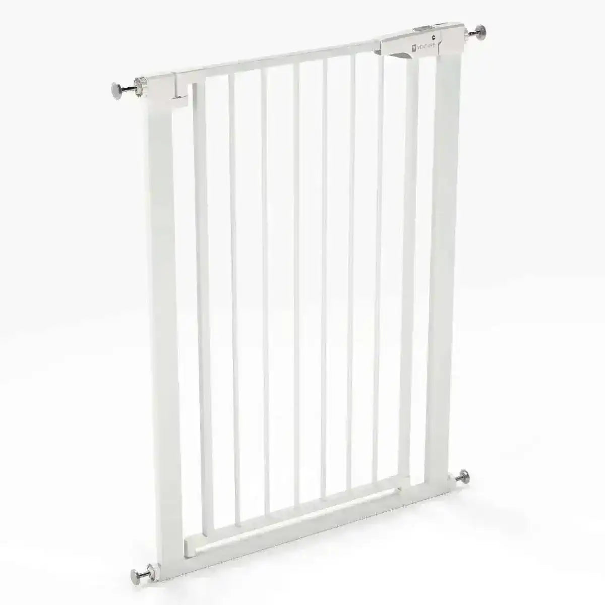 Venture Q-Fix 110cm Extra Tall Pressure Fit Baby & Pet Safety Gate - 73-80cm - White
