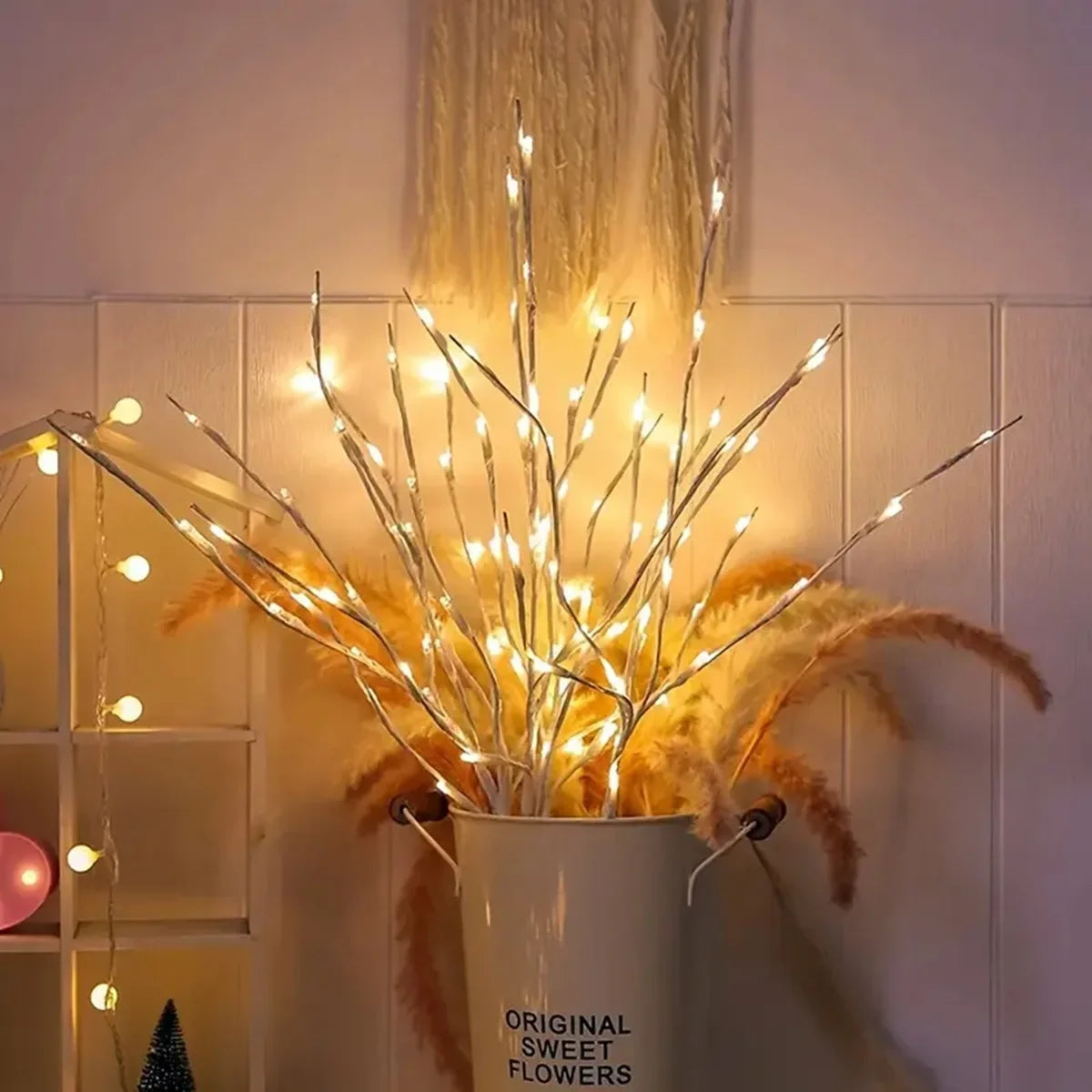 1 PC White Birch Branch Light LED Festive Lights Battery Operated For Christmas Party Wedding Decoration Twig Outdoor Lights
