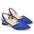 Hollowed Out Embroidery Rhinestone Pointed Toe Slingback Heels — Shoes Only or With Matching Bag | 5 Colours | EU 37–43