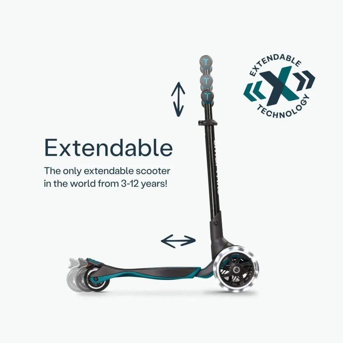 smarTrike Xtend Ride On Scooter Plus - Teal