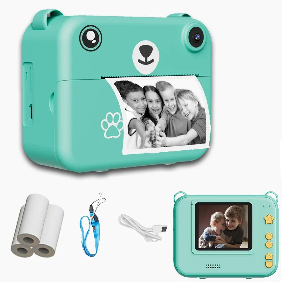 Digital Children Camera Photography Instant Print Camera 1080P HD Video Recorder Mini Thermal Printer Educational Birthday Gifts