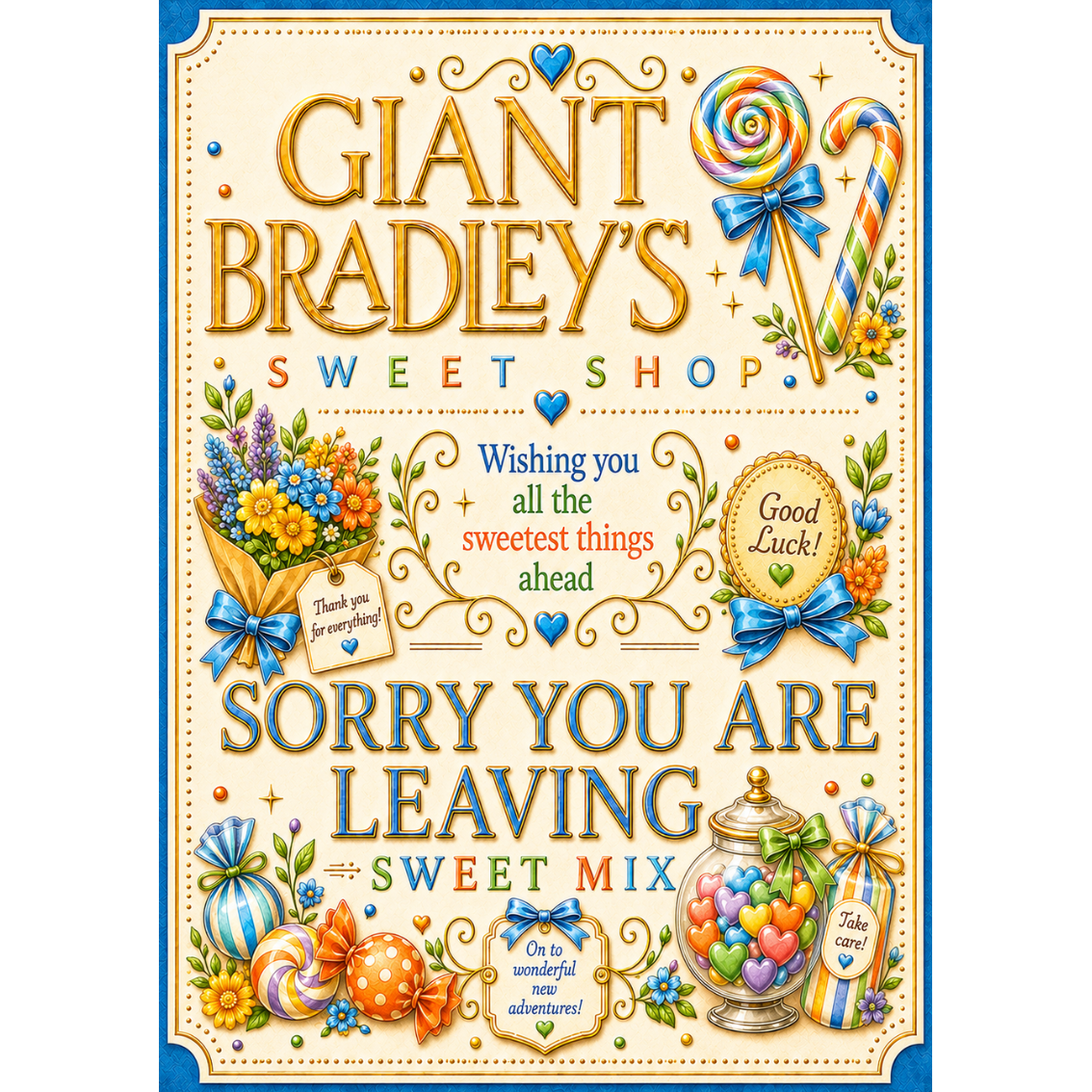Sorry You Are Leaving Sweets Pouch Perfect for Parties & Corporate Events
