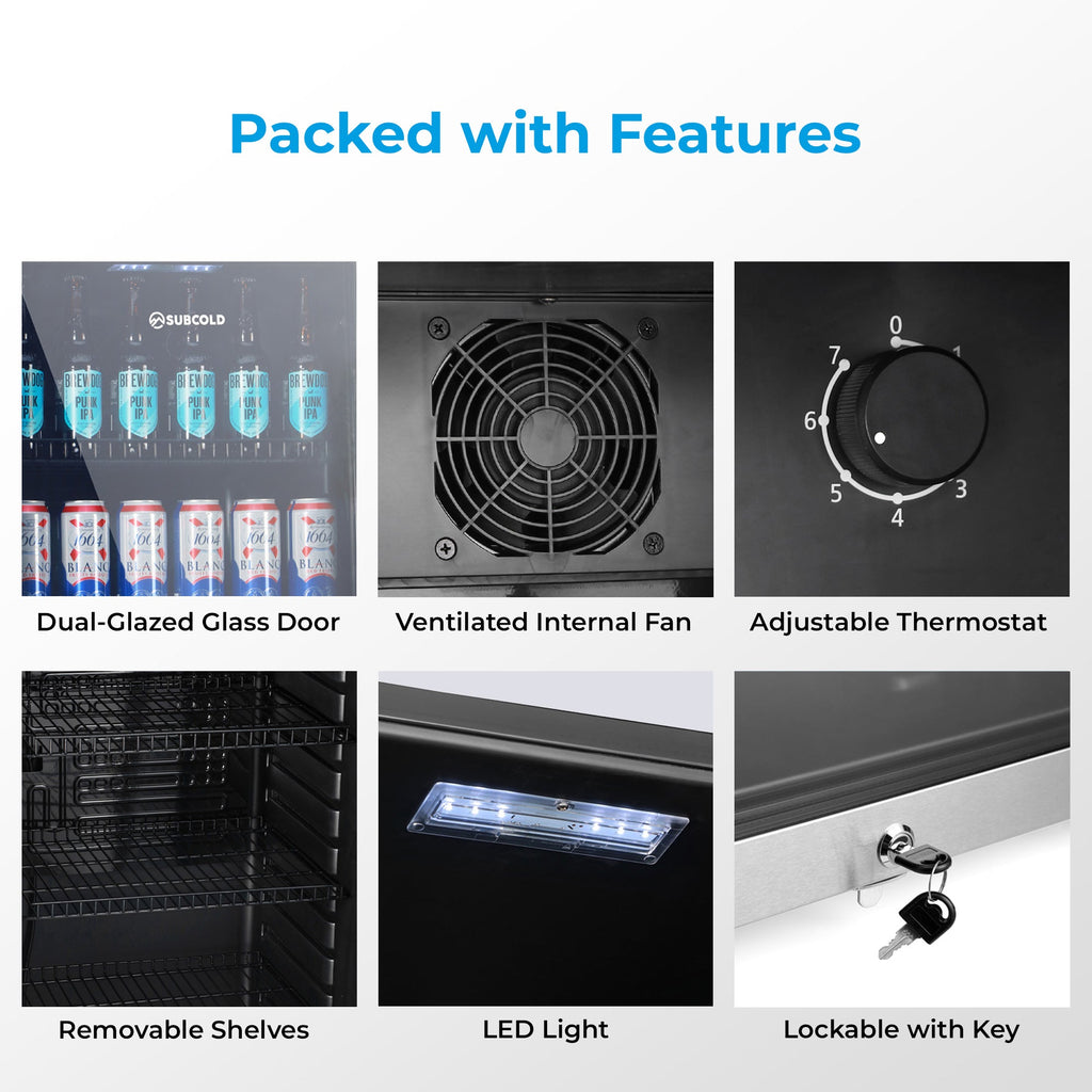 Subcold Maxi250 Tall Drinks Fridge Stainless Steel