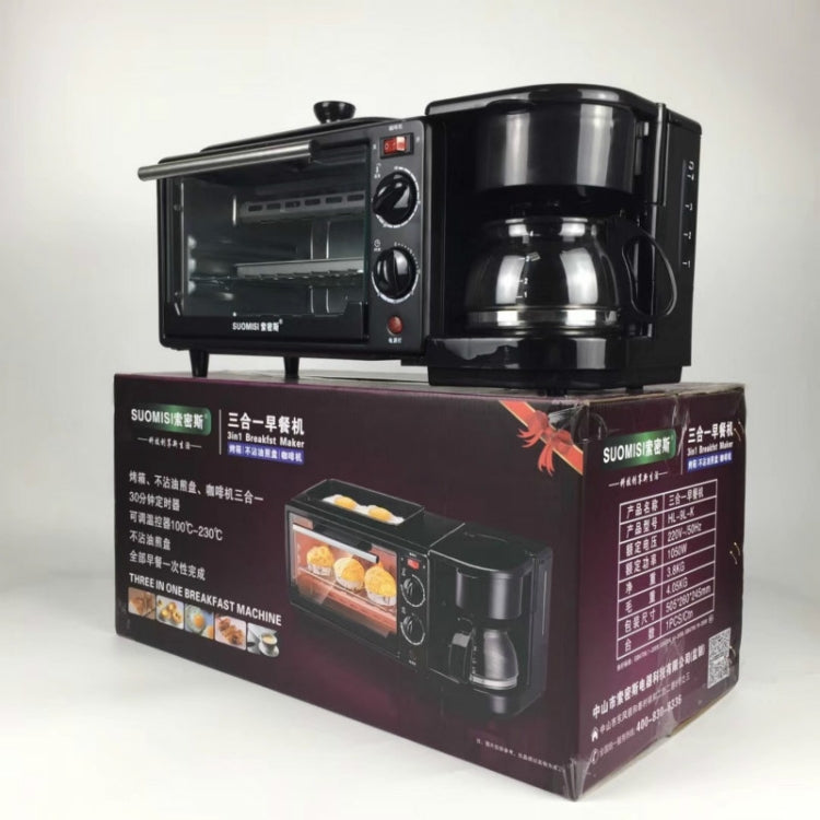 3-in-1 Breakfast Maker – Coffee Machine, Frying Pan & 9L Mini Oven
