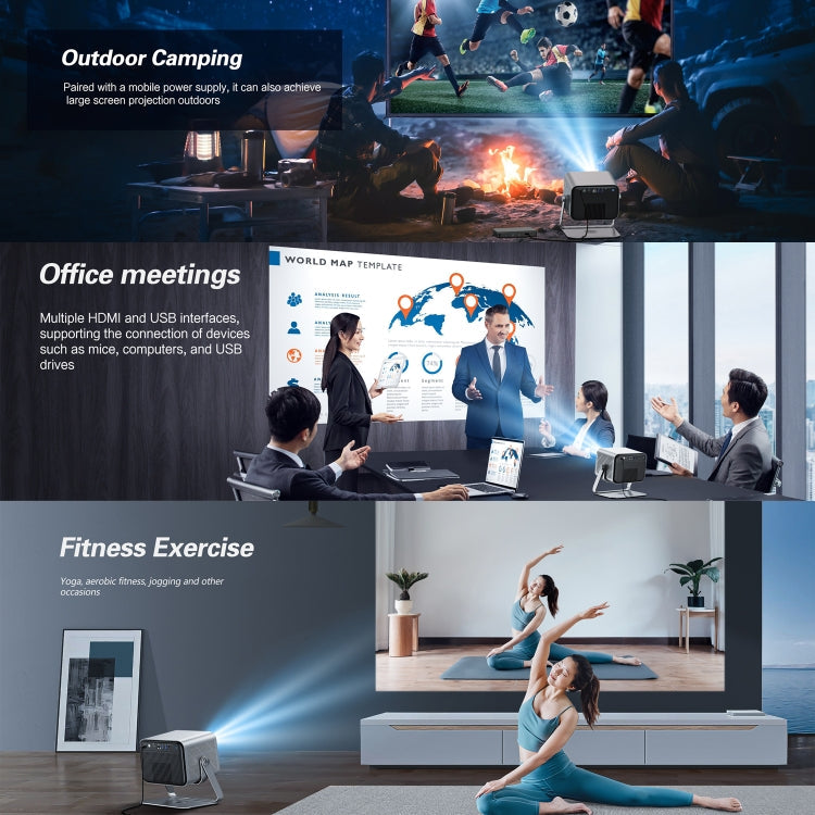 TOUMEI X6 4K HD Home Theater Office Teaching Microphone Karaoke Projector GTV Google Systems(UK Plug)