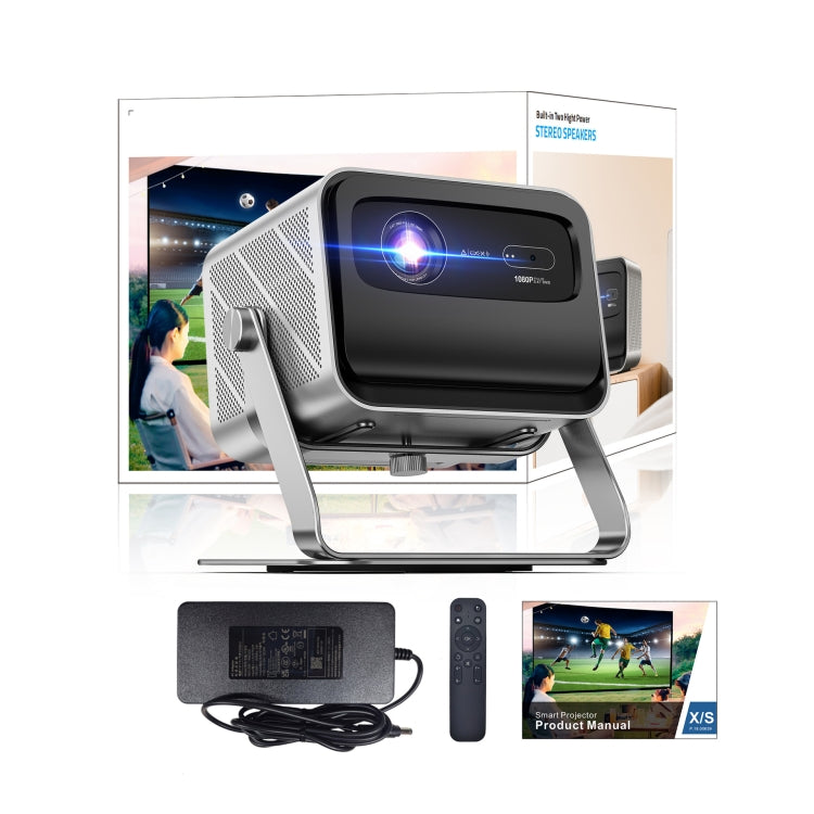 TOUMEI X6 4K HD Home Theater Office Teaching Microphone Karaoke Projector GTV Google Systems(UK Plug)