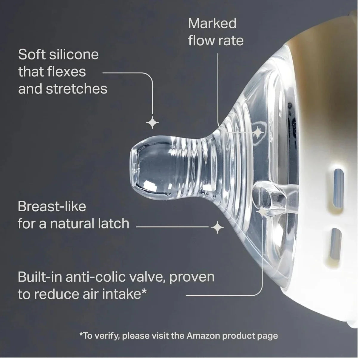 Tommee Tippee Natural Start Baby Bottle Extra Slow Flow Teats 0+ months Pack of 2