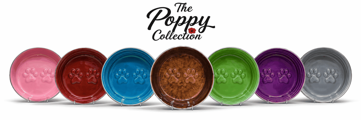 The Poppy Collection Dog Bowl - Red