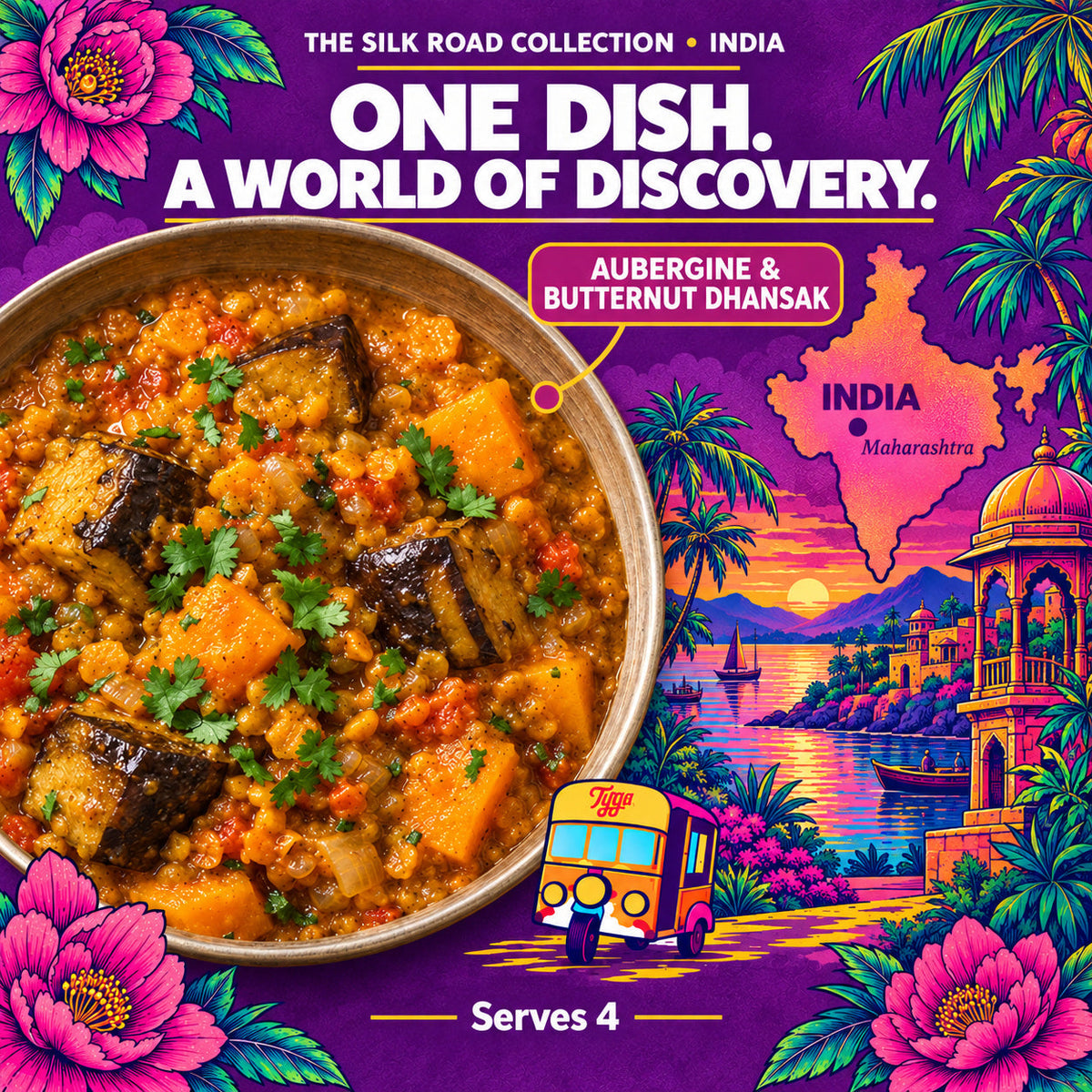 Aubergine & Butternut Squash Dhansak Recipe Kit