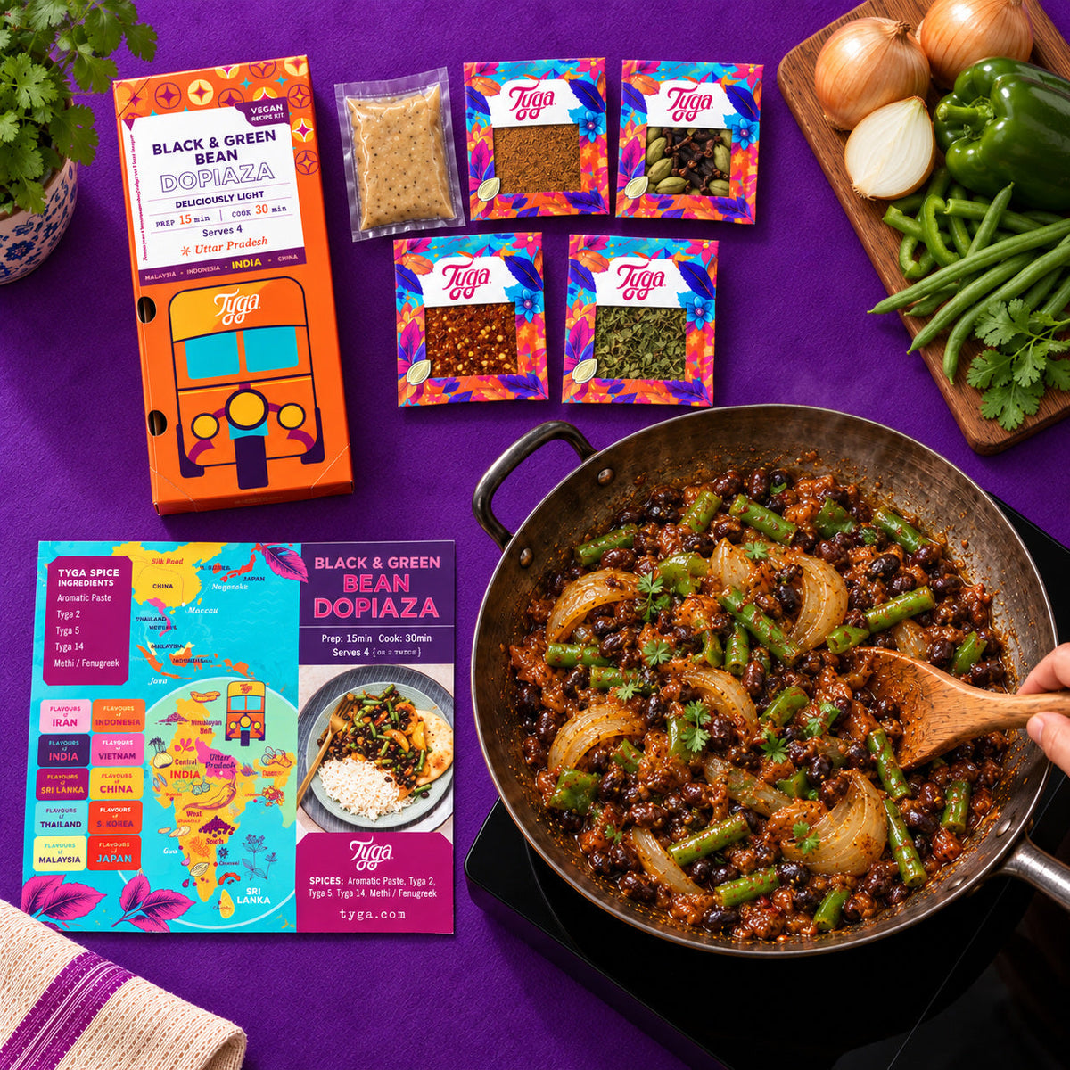 Black & Green Bean Dopiaza Recipe Kit