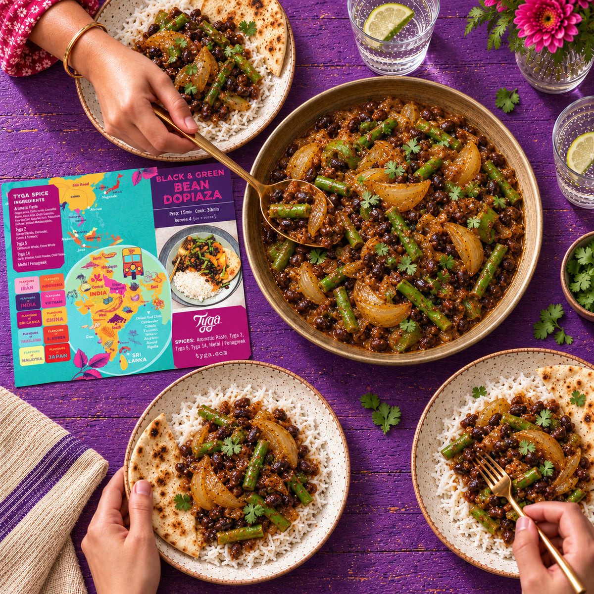 Black & Green Bean Dopiaza Recipe Kit