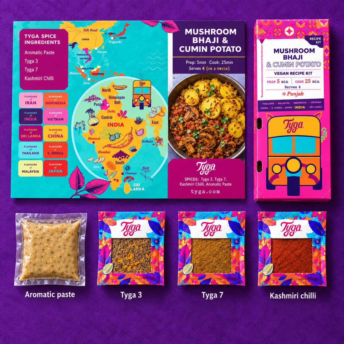 Mushroom Bhaji & Cumin Potato Recipe Kit