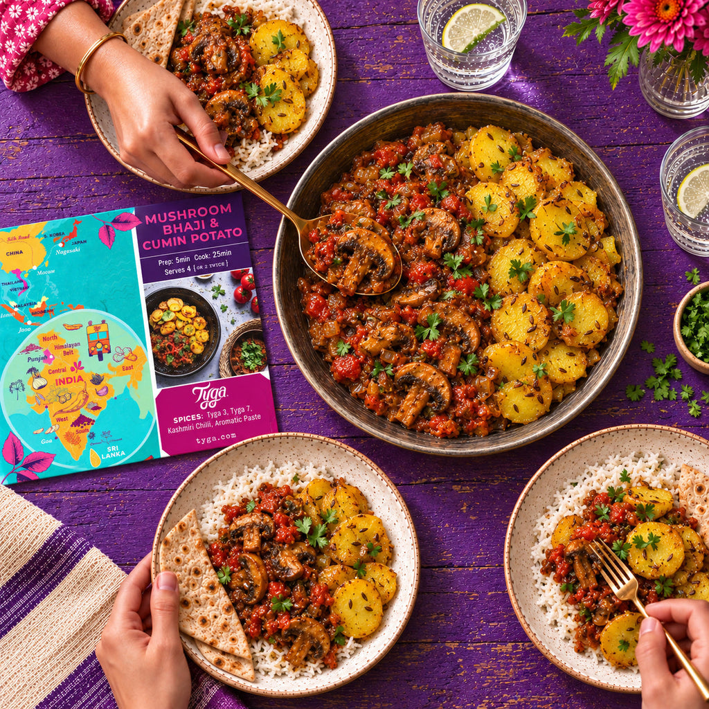 Mushroom Bhaji & Cumin Potato Recipe Kit